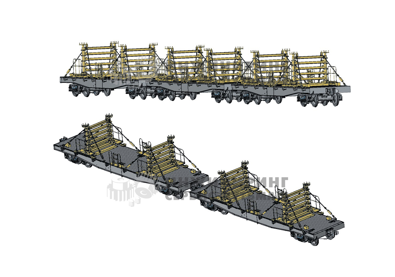 OPR-100 platform coupler for transporting rails